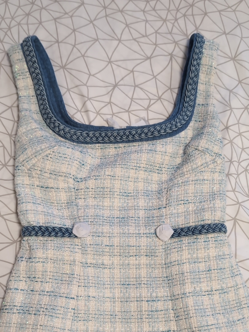 GUESS Sleeveless Mini Tweed Dress NWT👗 - Picture 5 of 8